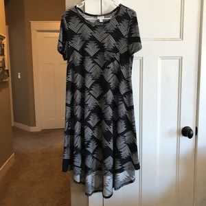 Black & White LulaRoe Carly Dress, EUC